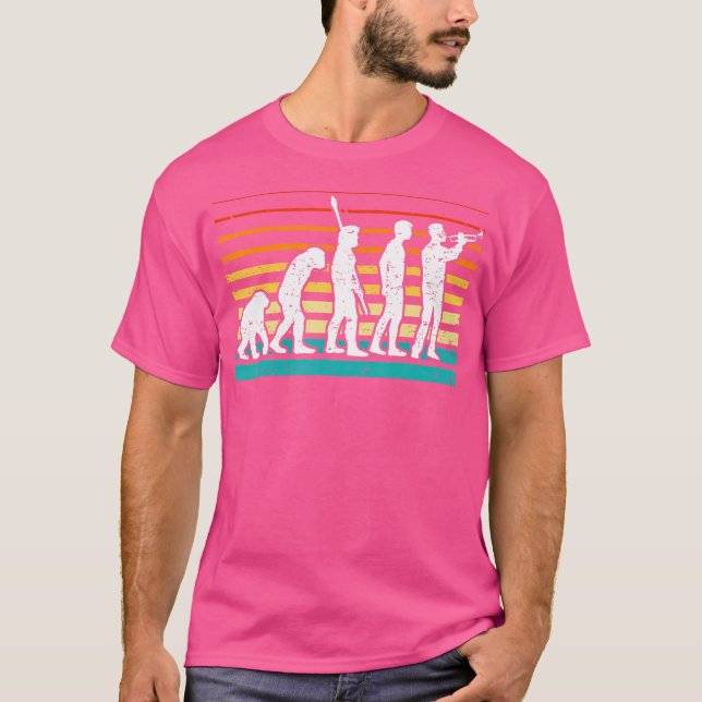 Coole Trumpet Player Trumpeter-Evolution T-Shirt (Vorderseite)