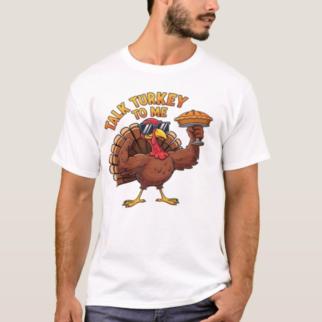Coole Truthahn-Dankfest lustiges Oversized T-Shirt (Vorderseite)