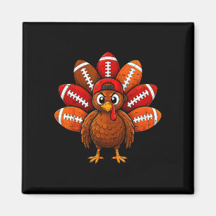 Coole Truthahn-Fußball Thanksgiving-Shirts Spieler Magnet