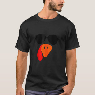 Coole Truthahn Gesicht Sonnenbrille Pilger Ernteda T-Shirt