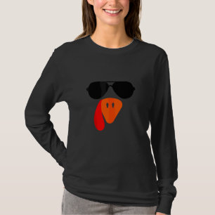 Coole Truthahn Gesicht Sonnenbrille Pilger Ernteda T-Shirt