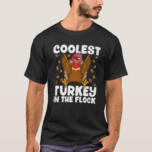 Coole Türkei in der Flock Erntedank Friendsgi T-Shirt (Vorderseite)