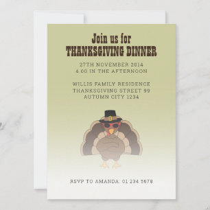 Coole Türkei mit Sonnenbrille Erntedank Abendessen Einladung