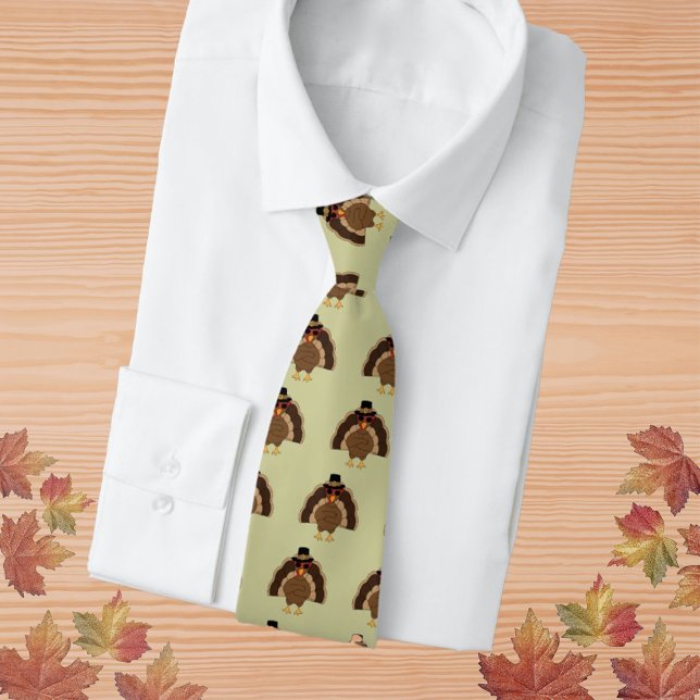 Coole Türkei mit Sonnenbrille Happy Thanksgiving Krawatte (Cool Turkey Thanksgiving fun pattern Neck Tie by PLdesign, custom gift for him.)
