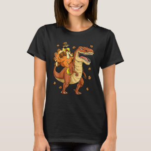 Coole Türkei reitet einen rexen Dinosaurier Gelble T-Shirt