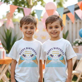 Coole Twins Ice Cream Boys Geburtstagsparty T-Shirt