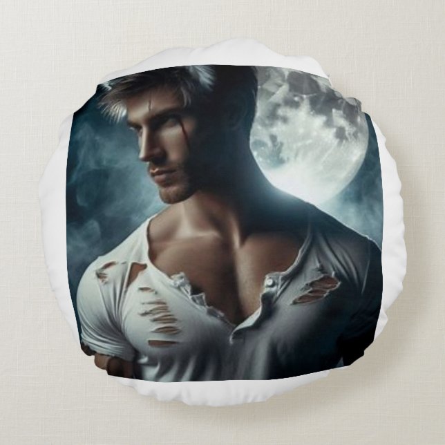 Coole Typ Puff Pillow Rundes Kissen (Rückseite)