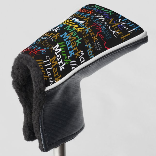 coole Typenfarbenmuster Golf Headcover (3/4 Vorderseite)