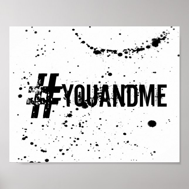 coole Typografie-Hashtag-Plakatwand Poster (Vorne)