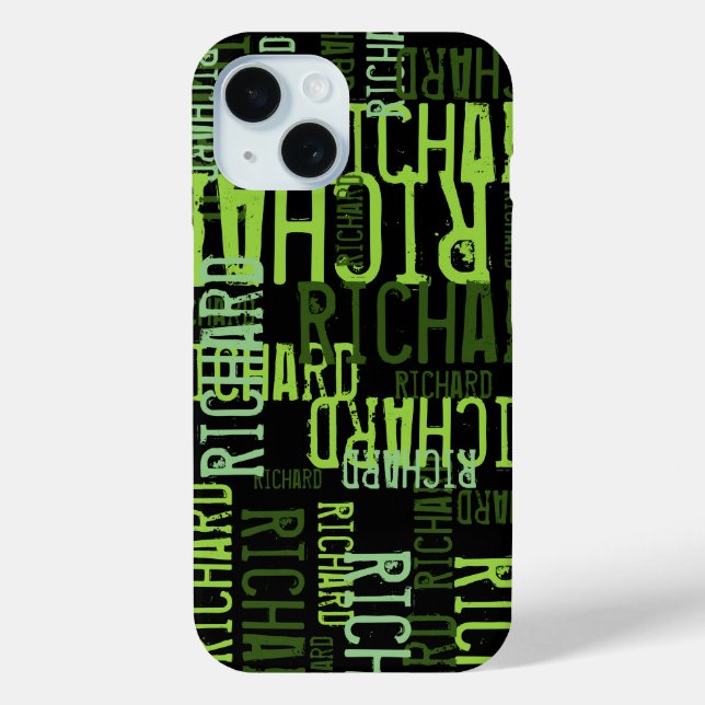coole Typografie Kalkgrün auf schwarz Case-Mate iPhone Hülle (Rückseite)