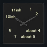 Coole Uber Geek Hipster Black One-ish Uhr 3<br><div class="desc">Cool Uber Geek Hipster Black One-ish Clock 3 - entworfen von CricketDiane Art and Design 2013</div>