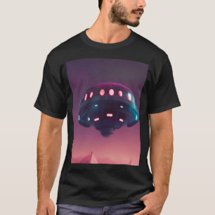 Coole Ufo Art. Farbenfrohe, lebendige Alien Art. T-Shirt