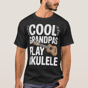 Coole Ukulele-Kunst für Opa Männer Musikliebhaber T-Shirt