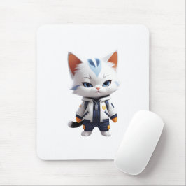 Coole und bezaubernde Katze-Illustration Mousepad