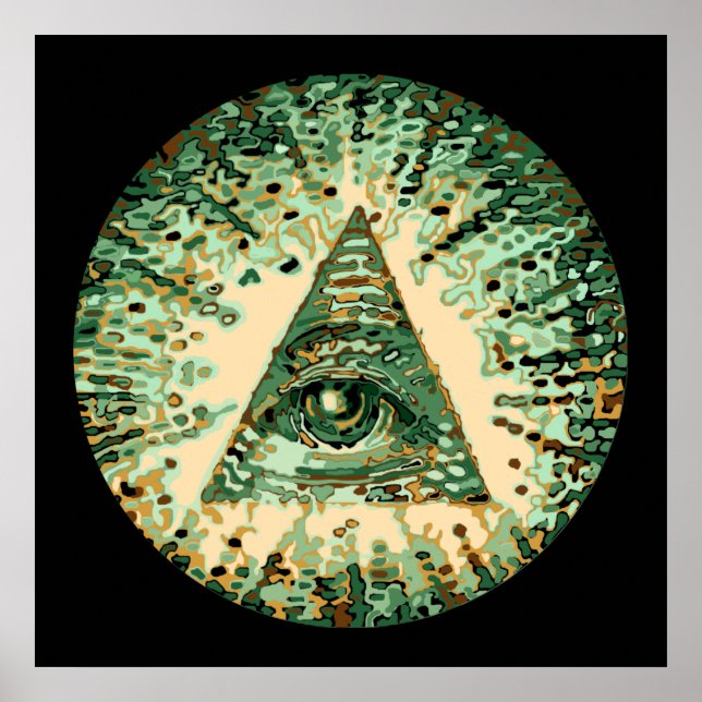 Coole und einzigartige Camouflage Illuminati Poster (Vorne)
