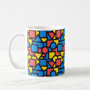 Coole und farbenfrohe Abstrakte Formen Kaffeetasse