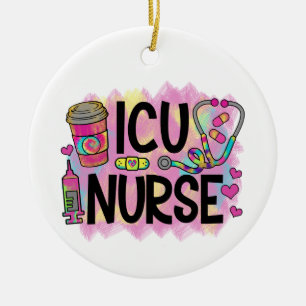 Coole und farbenfrohe ICU Nurse Large Keramik Ornament