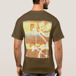 Coole und gestreifte T-Shirt-Briefmarke, Fahrradth T-Shirt