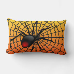 Coole und graue 3D-Spinne auf WebHalloween Lendenkissen
