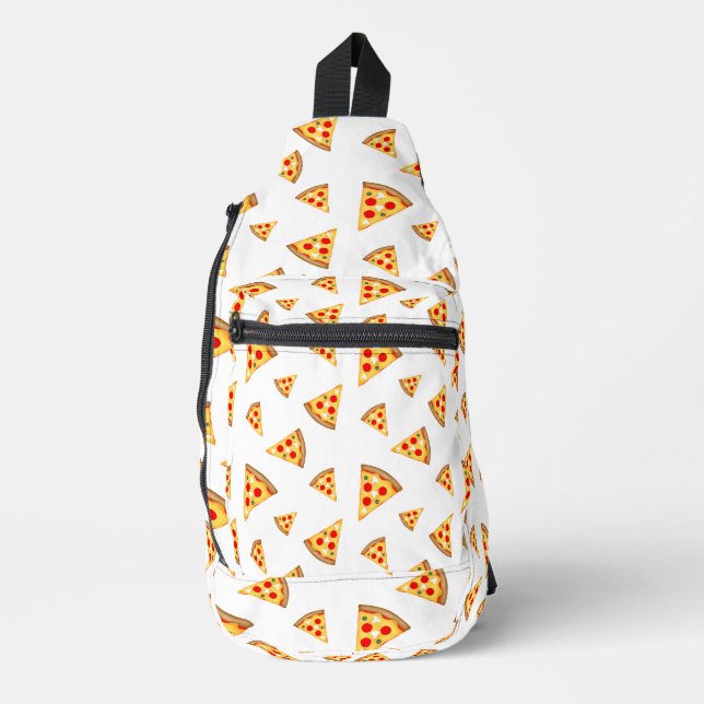 Coole und lustige Pizzaschnitte Crossbody Bag (Vorderseite)