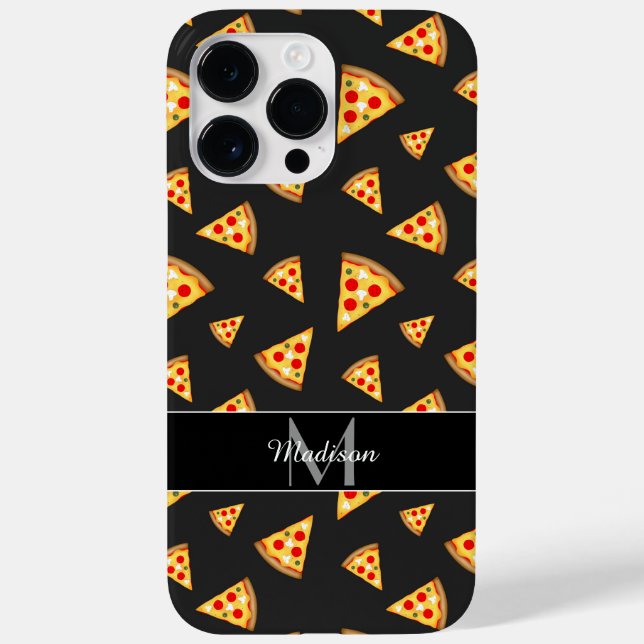 Coole und lustige Pizzaschnitte Monogram Case-Mate iPhone Hülle (Rückseite)