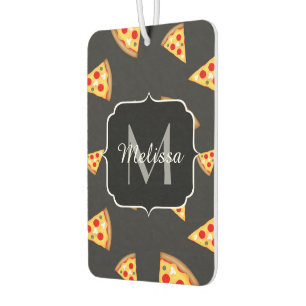 Coole und lustige Pizzaslicmuster Monogram Autolufterfrischer