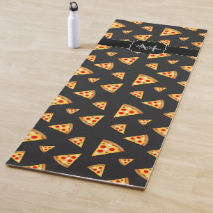 Coole und lustige Pizzaslicmuster Monogram Yogamatte