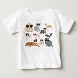 Coole und lustige Tiere mit Sonnenbrille Baby T-shirt