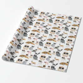 Coole und lustige Tiere mit Sonnenbrille Geschenkpapier
