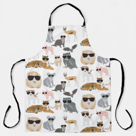 Coole und lustige Tiere mit Sonnenbrille Schürze