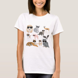 Coole und lustige Tiere mit Sonnenbrille T-Shirt