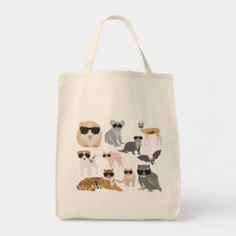 Coole und lustige Tiere mit Sonnenbrille Tragetasche