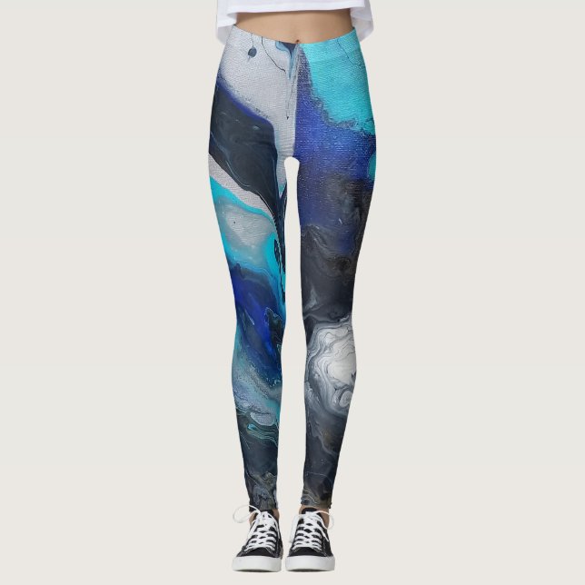 Coole und metallische Acrylfarben Leggings (Vorderseite)