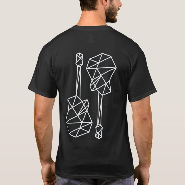 Coole und moderne geometrische Gitarren, Musik T-Shirt (Rückseite)