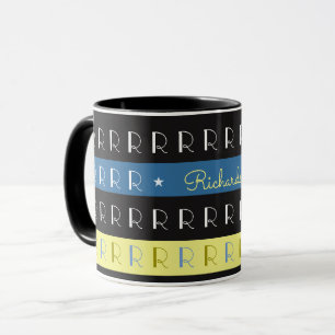 Coole und stilvolle Typografie-Tasse mit anfänglic Tasse