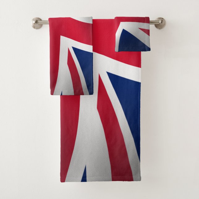 COOLE UNION JACK FLAG BADHANDTUCH SET (Insitu)