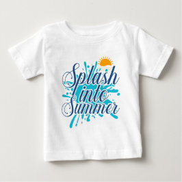 Coole Unisex-Begrüßung Sommerwortkunst Baby T-shirt
