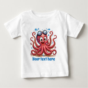 Coole Unisex-Strand-Text-Ozean-Oktopus Baby T-shirt