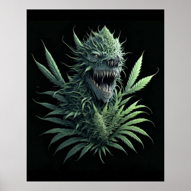 coole Unkraut-Pflanze für den Druck "Growing Wild" Poster (Vorne)