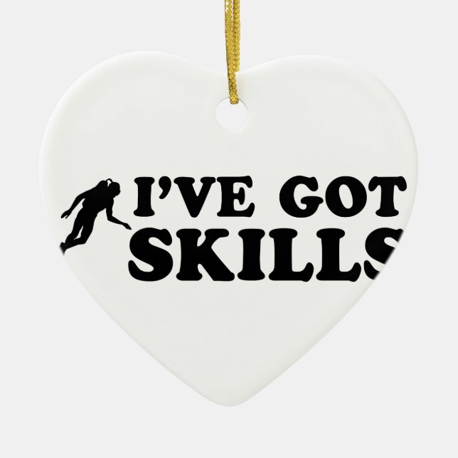 coole Unterwasseratemgerättauchenentwürfe Keramik Ornament (Vorne)