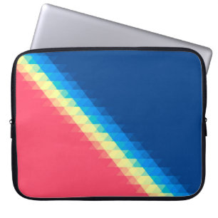 coole urbane dun farbenfrohe Dreiecke illustrierte Laptopschutzhülle