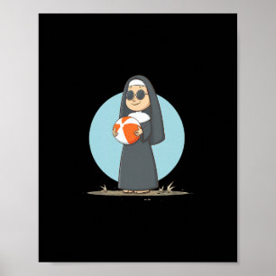 Coole Urlaubsnonne mit Strand Ll für Jungen und Mä Poster