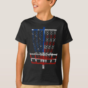 Coole US-Flagge Disc Golf Sket - Fourth Of July Di T-Shirt