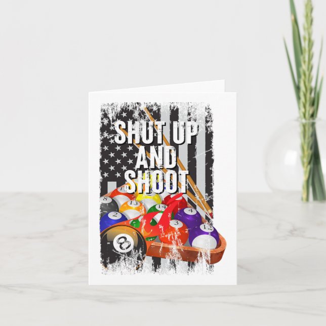 Coole US Pool Billard Spielangebote stehen still u Karte (Vorderseite)