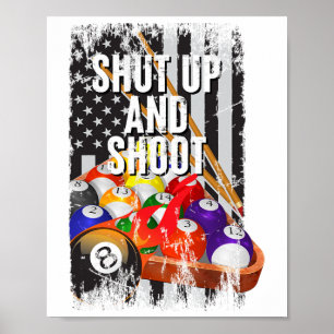 Coole US Pool Billard Spielangebote stehen still u Poster