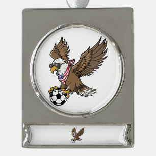 Coole USA-Fußball-Adler-Sonnenbrille Vintage Patri Banner-Ornament Silber