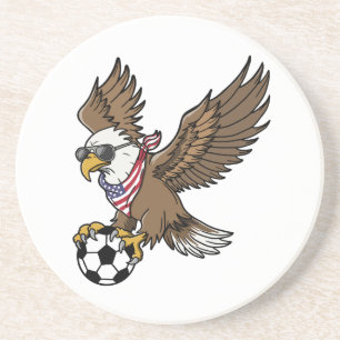 Coole USA-Fußball-Adler-Sonnenbrille Vintage Patri Getränkeuntersetzer