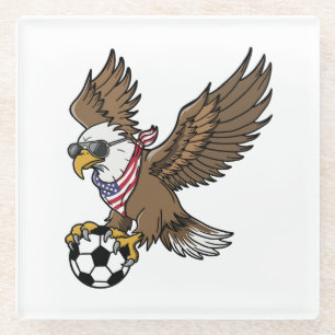 Coole USA-Fußball-Adler-Sonnenbrille Vintage Patri Glasuntersetzer