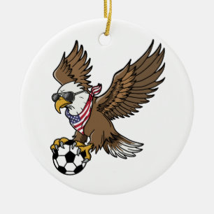 Coole USA-Fußball-Adler-Sonnenbrille Vintage Patri Keramik Ornament