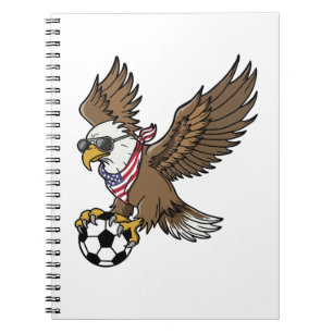 Coole USA-Fußball-Adler-Sonnenbrille Vintage Patri Notizblock